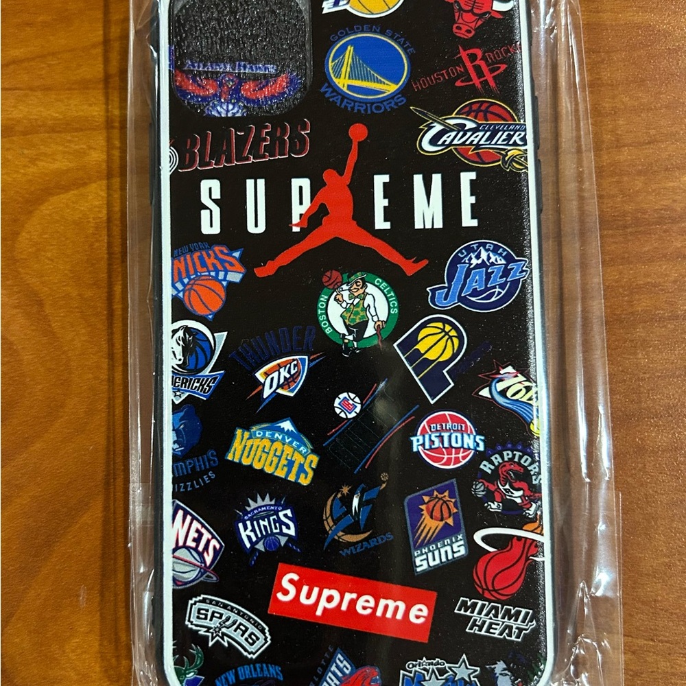 Supreme Black NBA Team Logo Phone Case